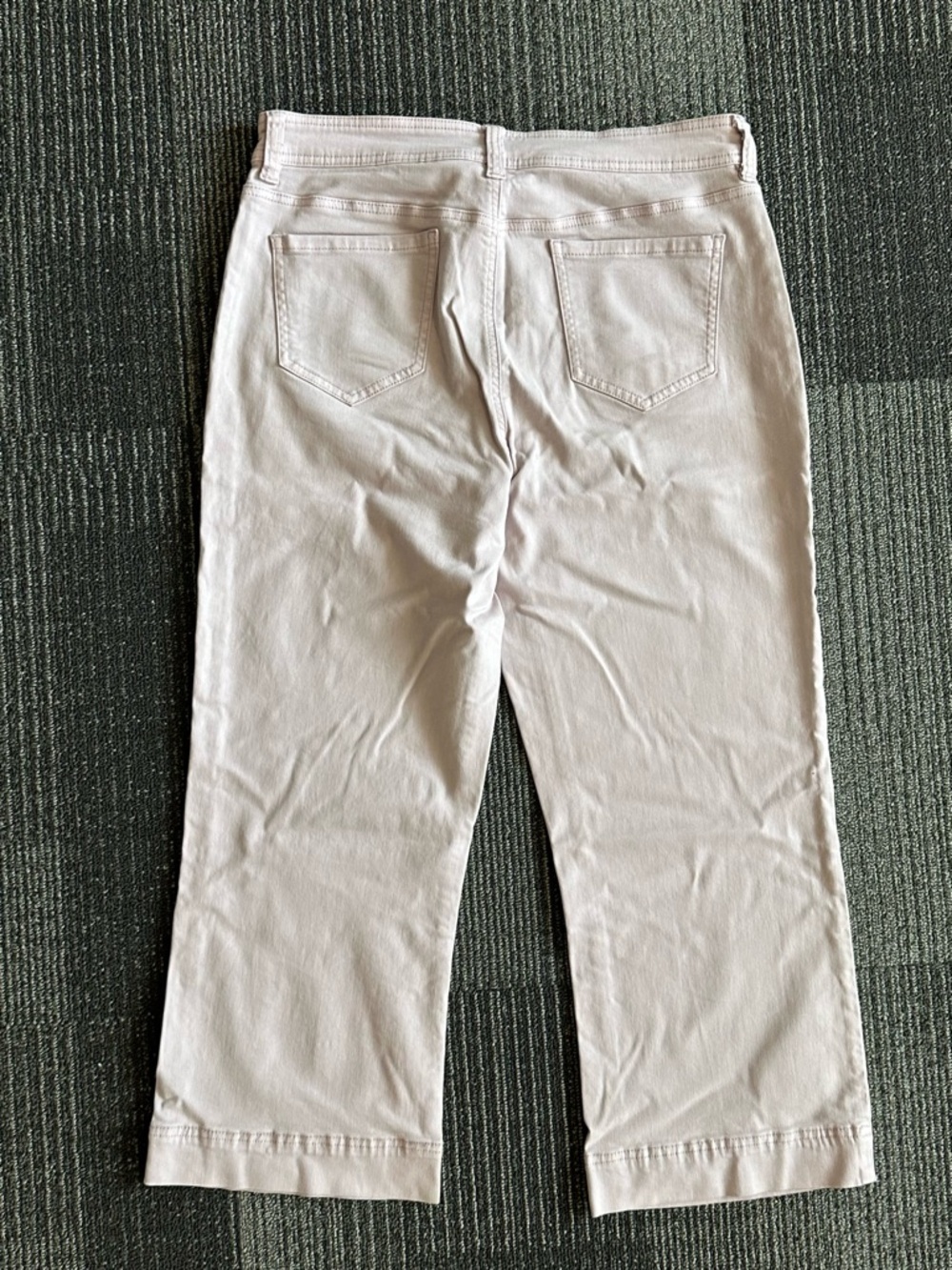 Buffalo David Bitton Light Pink High-Rise Wide Leg Stretch Crop Pants | SIZE 12 - Picture 3 of 7